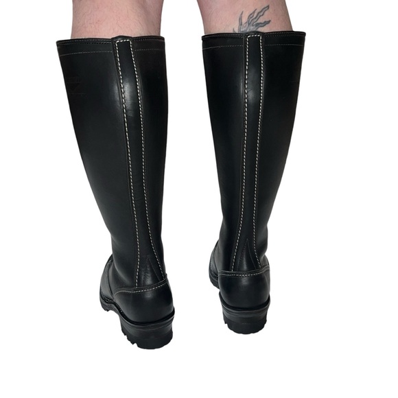 WESCO HIGHLINER 16” #100 VIBRAM LUG SOLE LACE UP MEN’S BOOTS SIZE 9 WIDE CALF - Picture 7 of 17